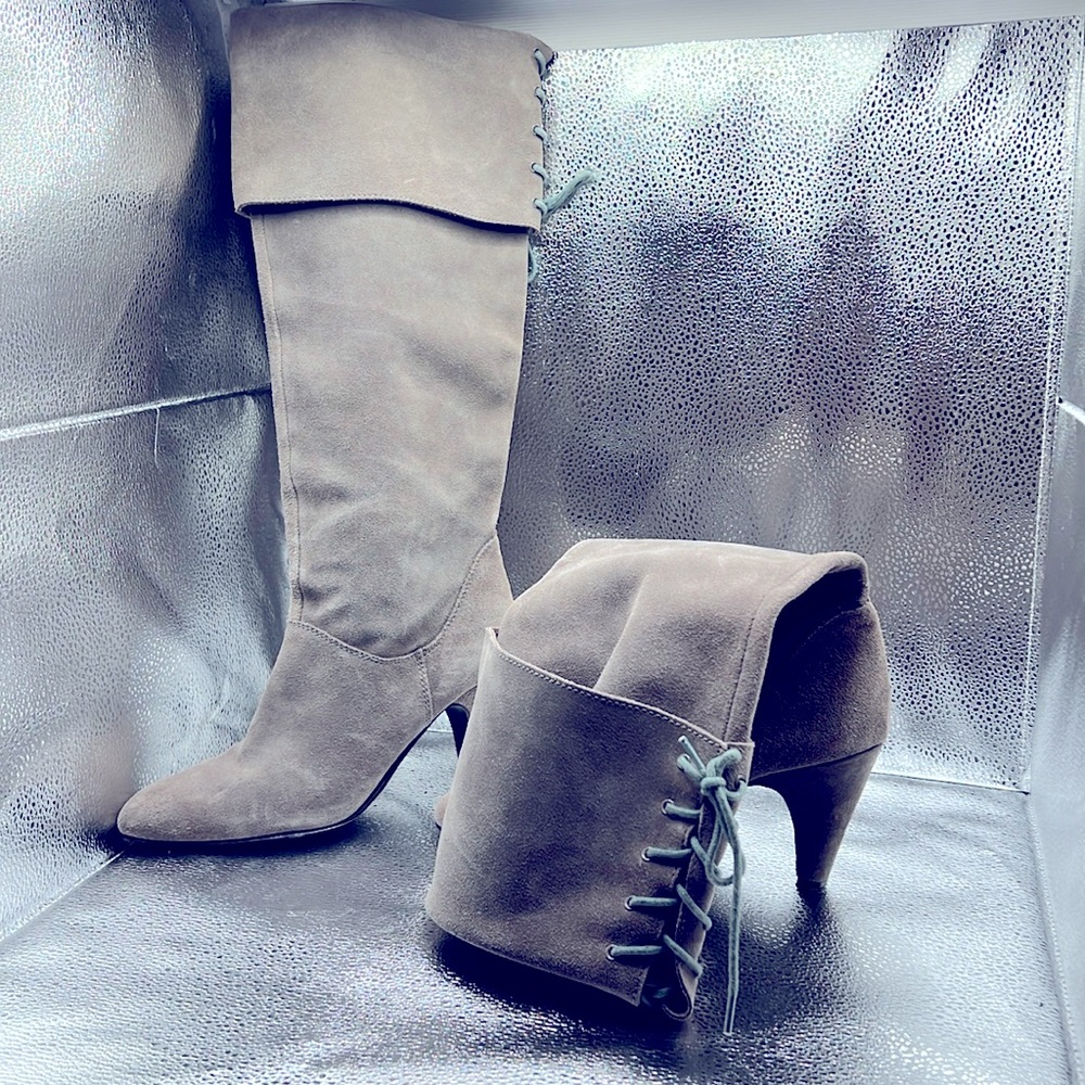 Forgiven Fold over Suede Boot, size 8